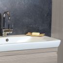 Waschtisch-Anlage mit Rückwand in Grafit